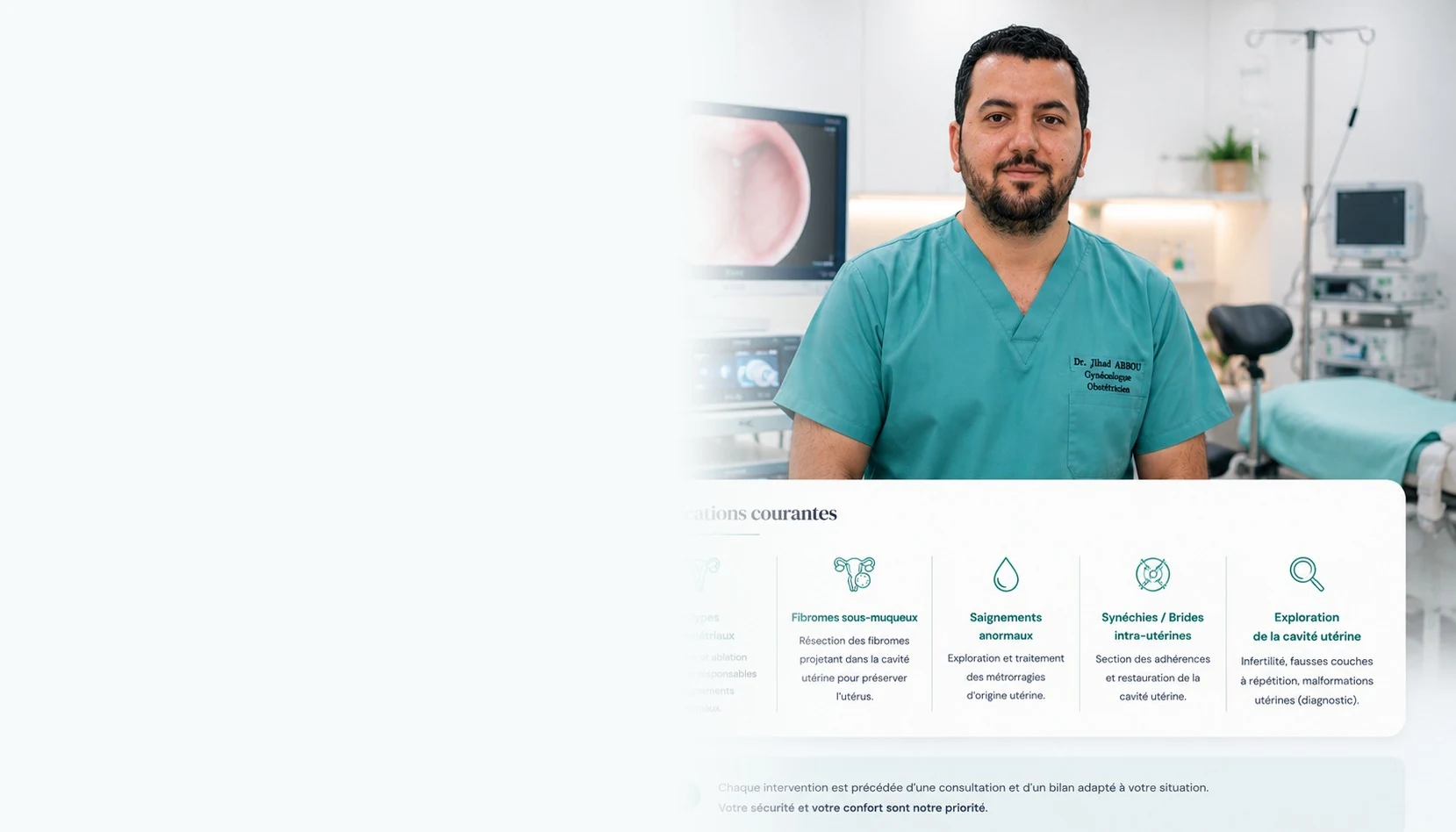 Illustration of hysteroscopy care